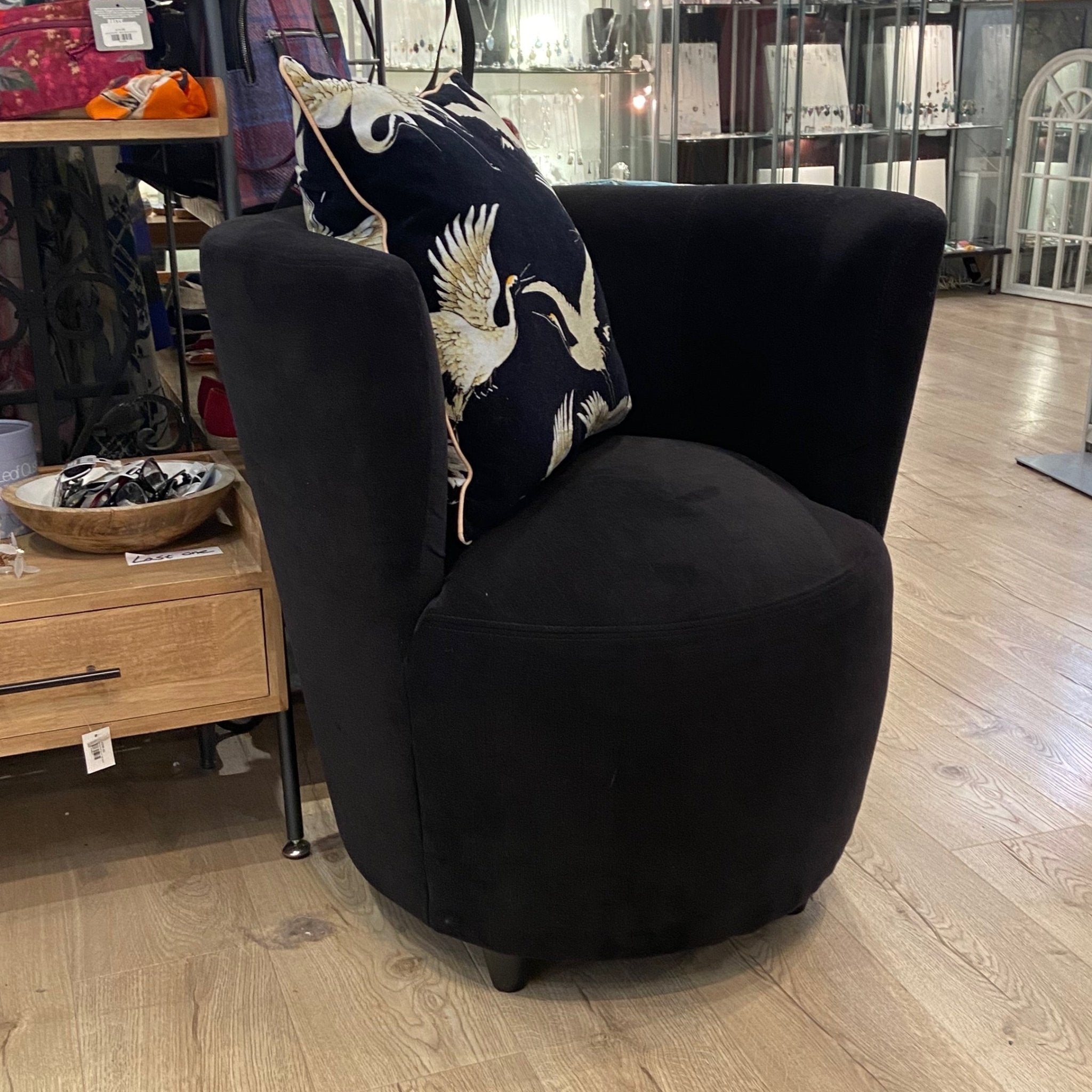Black Hugo Chair - Last one in stock - The Nancy Smillie Shop - Art, Jewellery & Designer Gifts Glasgow