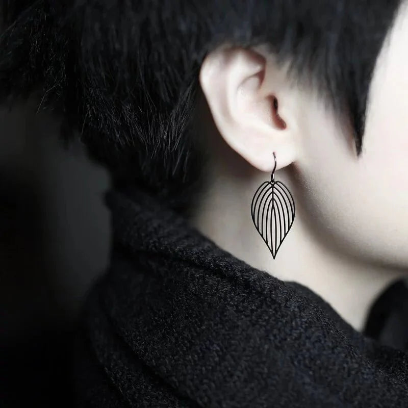 Black Leaf Earrings - The Nancy Smillie Shop - Art, Jewellery & Designer Gifts Glasgow