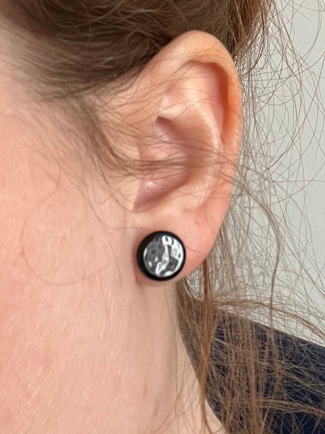 Black Pastille Studs - Gifts Under £15 - Scotland