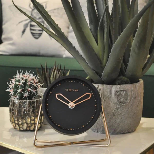 Black Stone Clock - The Nancy Smillie Shop - Art, Jewellery & Designer Gifts Glasgow