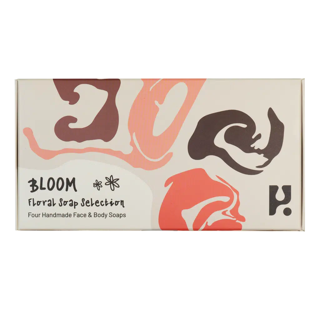 Bloom 5pcs Bars of Soapi: cream box with floral soaps