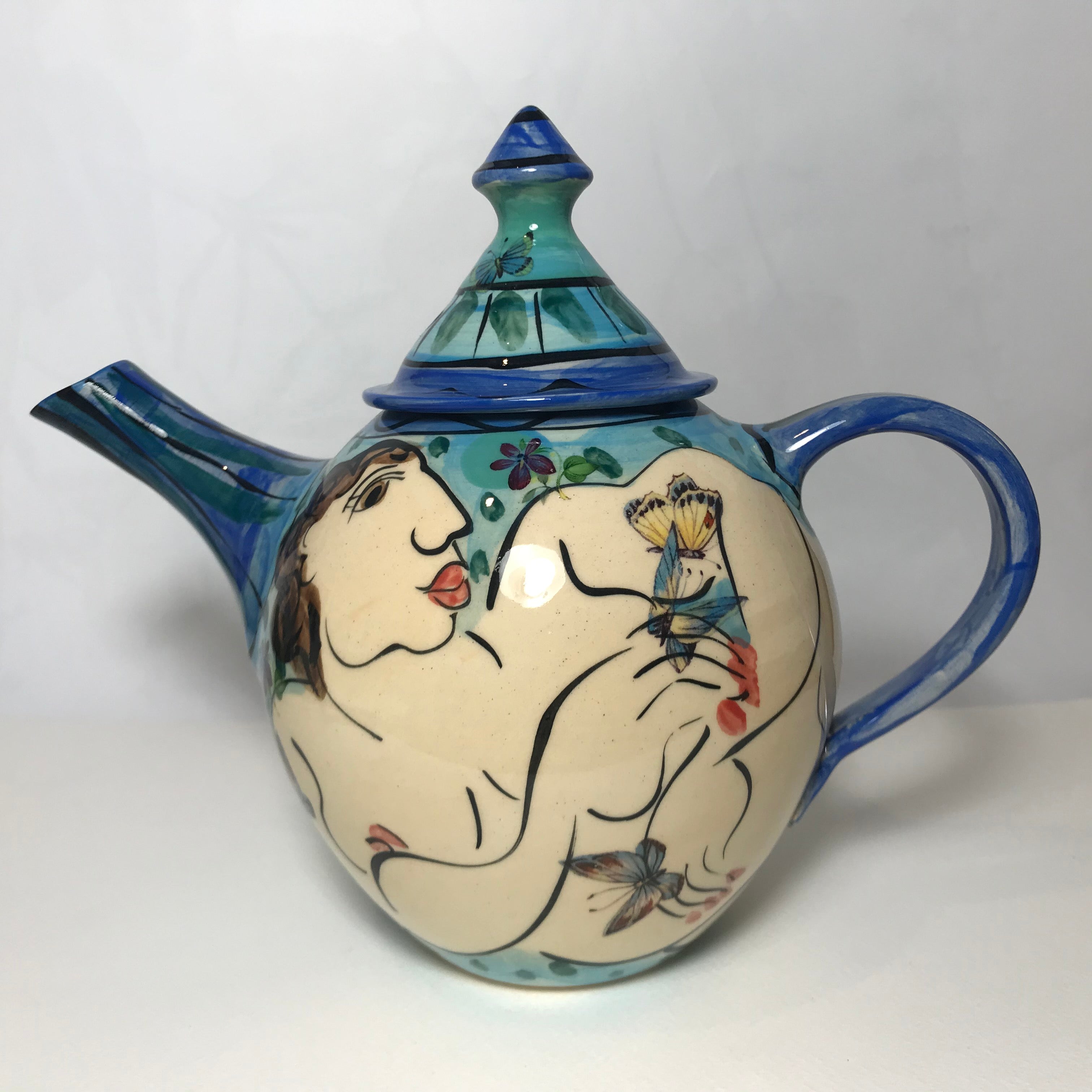 Blue Teapot - The Nancy Smillie Shop - Art, Jewellery & Designer Gifts Glasgow