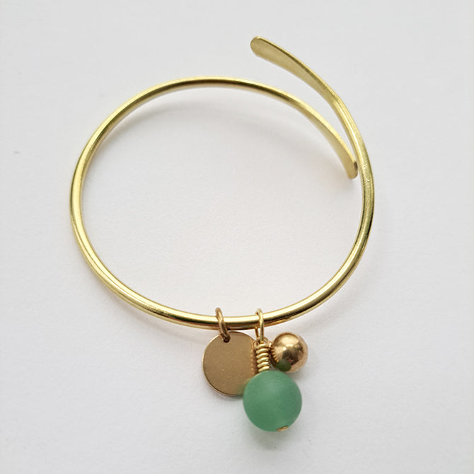 Bangle with Green Stone