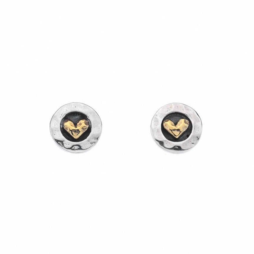 Brass Heart Earrings - The Nancy Smillie Shop - Art, Jewellery & Designer Gifts Glasgow