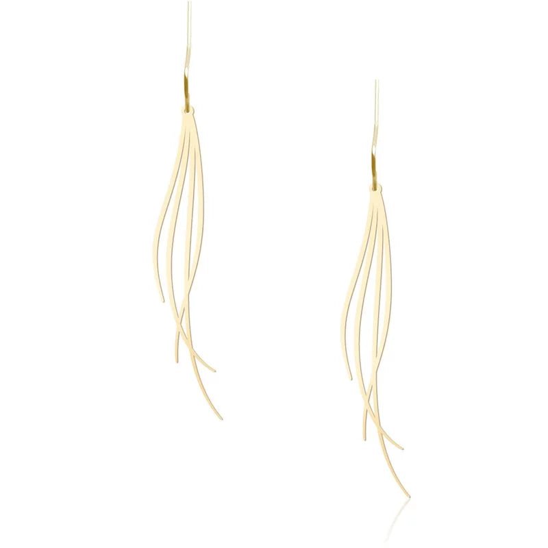Breeze Earrings Gold - The Nancy Smillie Shop - Art, Jewellery & Designer Gifts Glasgow