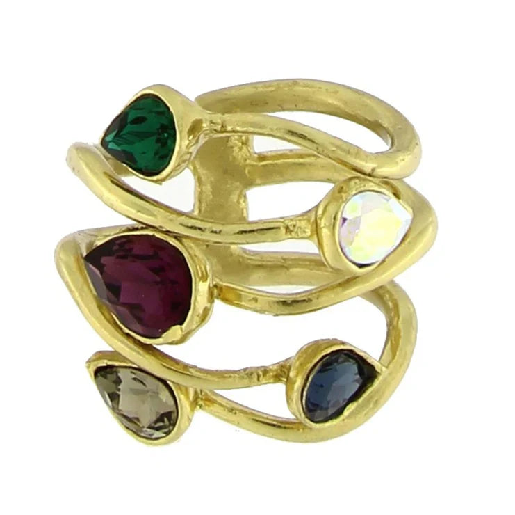 Bronze Summer Multi Crystal ring - Jewellery - Scotland