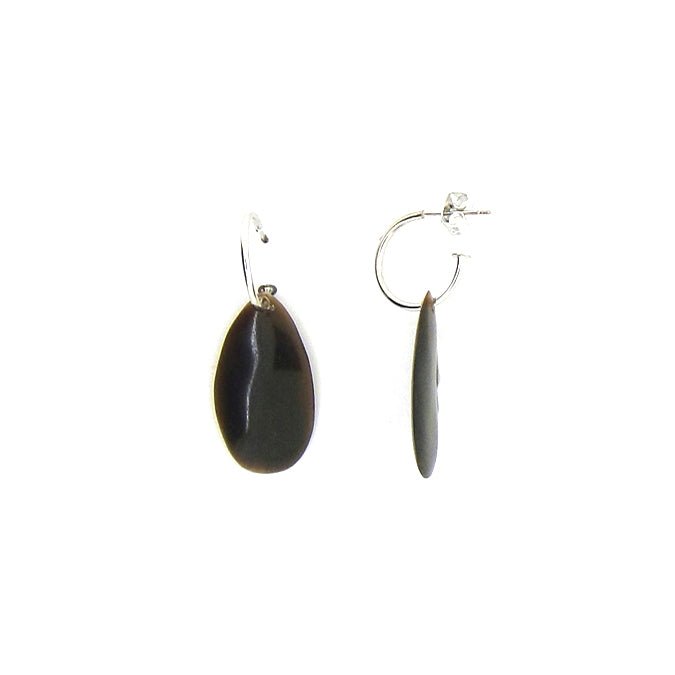 Brown Creole Earrings - The Nancy Smillie Shop - Art, Jewellery & Designer Gifts Glasgow
