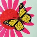 Butterfly on flower pop up card