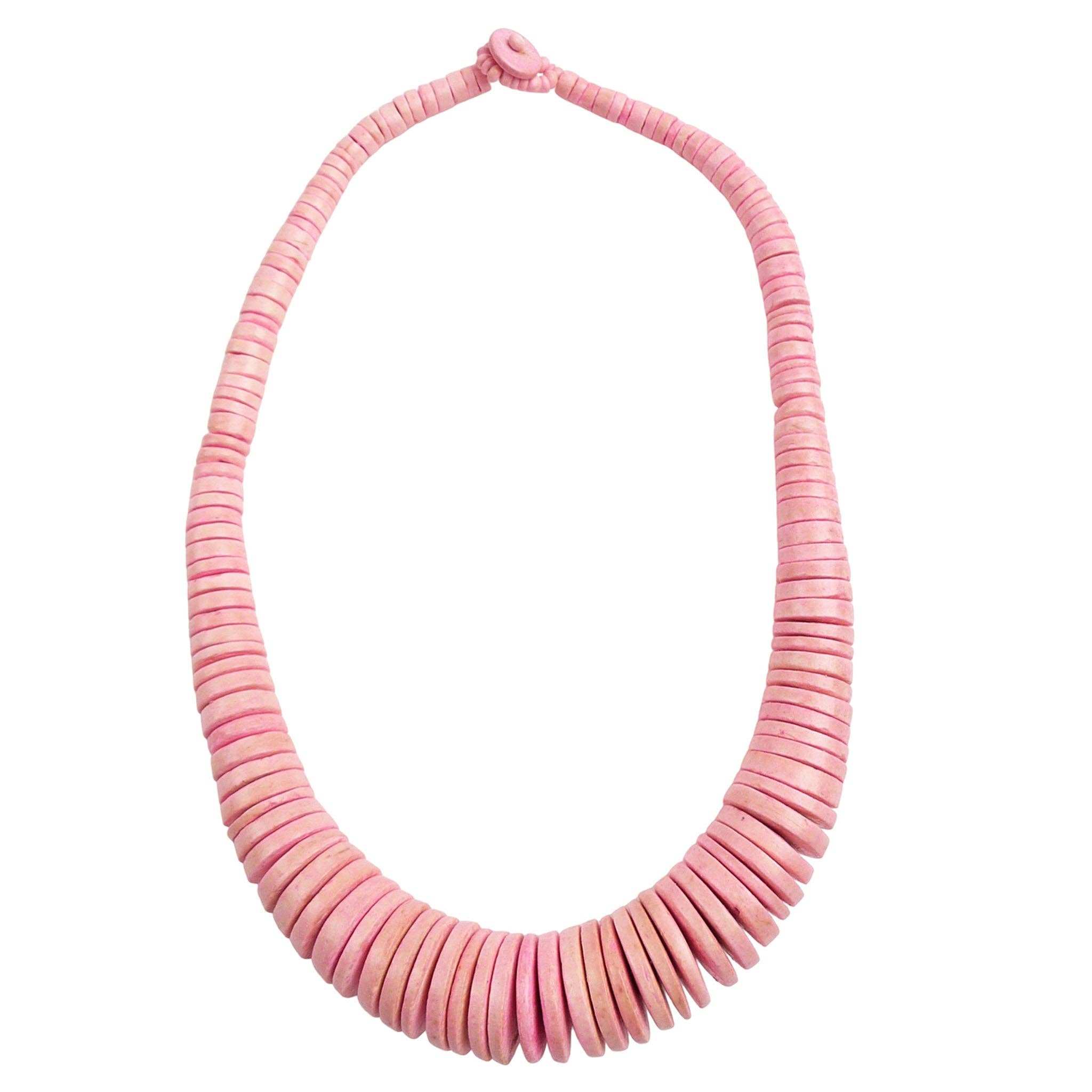 NK601 Graduated Coco Disc Necklaces: Turquoise-blue