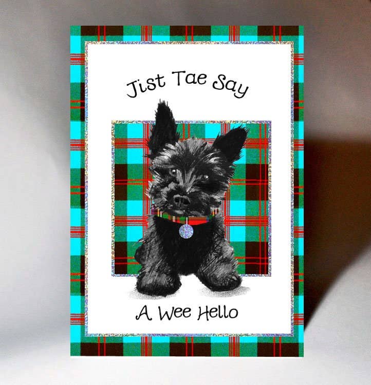 Greetings 'Jist Tae Say, A Wee Hello' Card