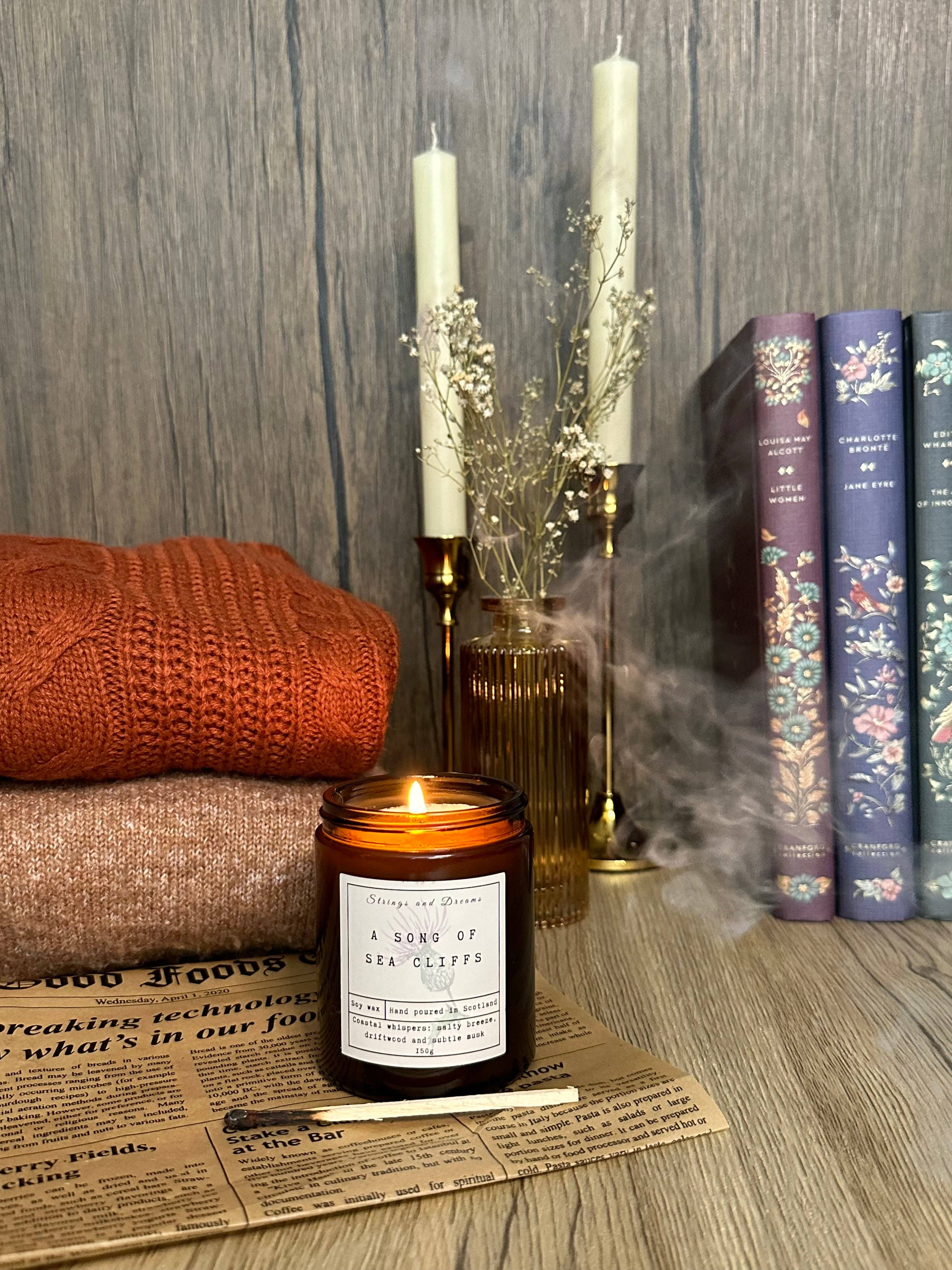 A song of Sea Cliffs soy wax candle