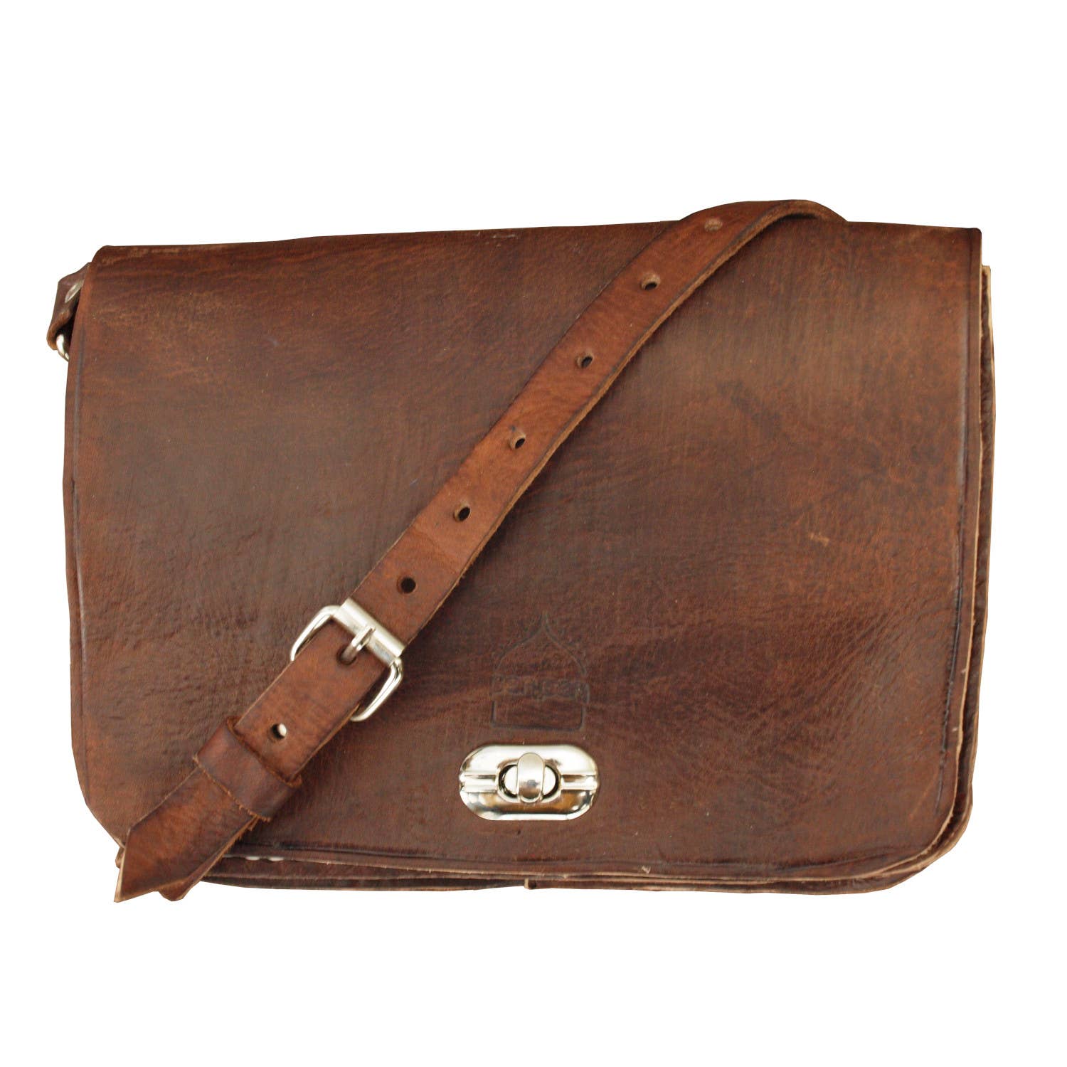 Ladies Leather Crossbody Bag: Dark Brown