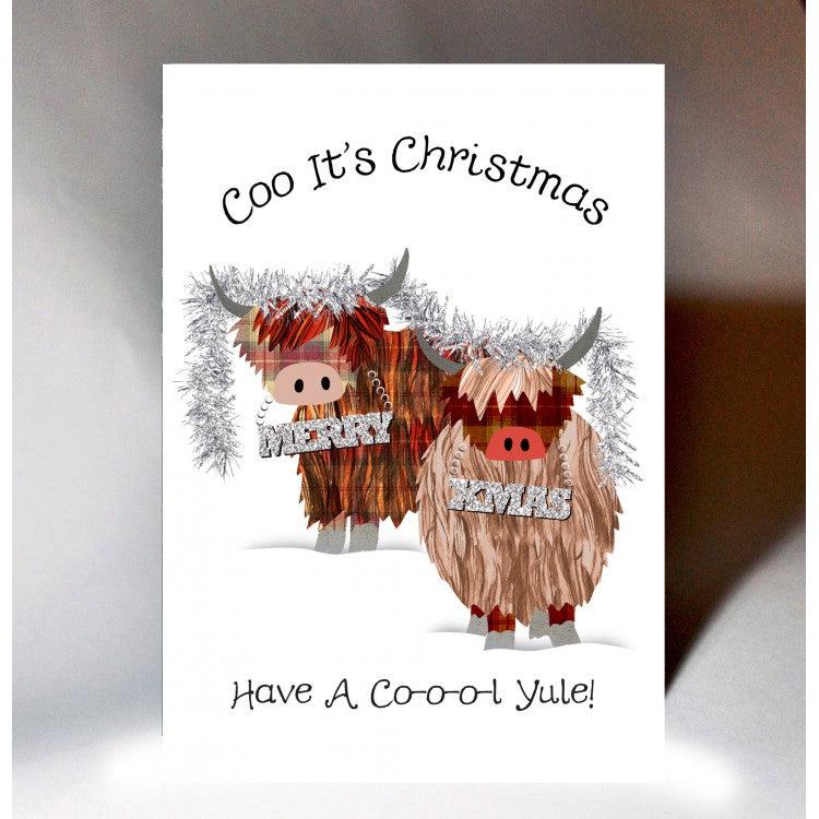 Christmas Coos Card - The Nancy Smillie Shop - Art, Jewellery & Designer Gifts Glasgow