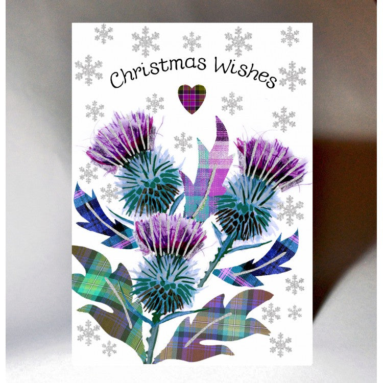 Christmas Thistle Card - The Nancy Smillie Shop - Art, Jewellery & Designer Gifts Glasgow