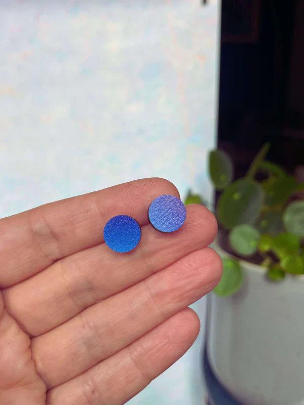 circle studs blue - Jewellery - Scotland