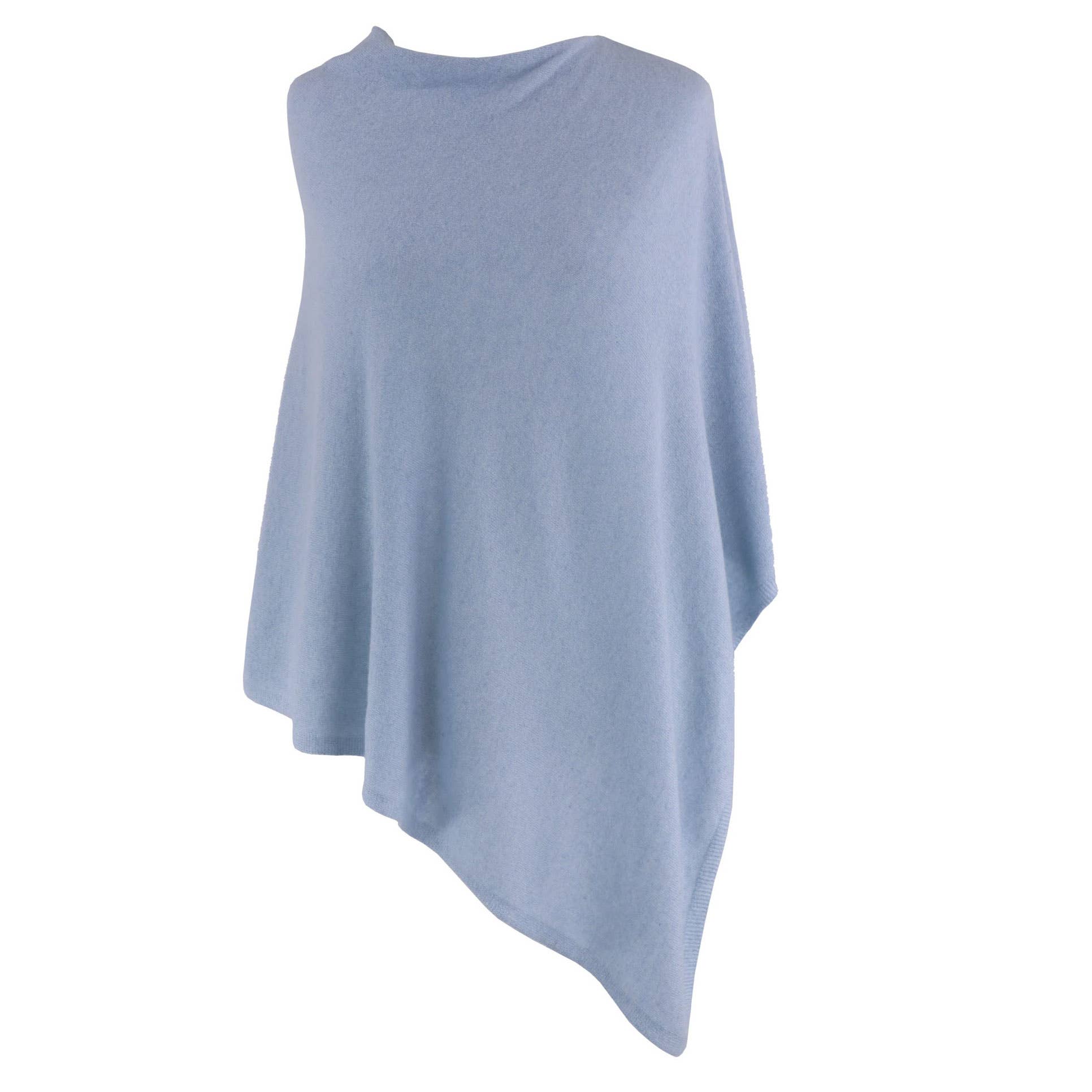 Classic Cashmere Blend Poncho: Silver | The Nancy Smillie Shop - Art, Jewellery & Designer Gifts Glasgow Scotland