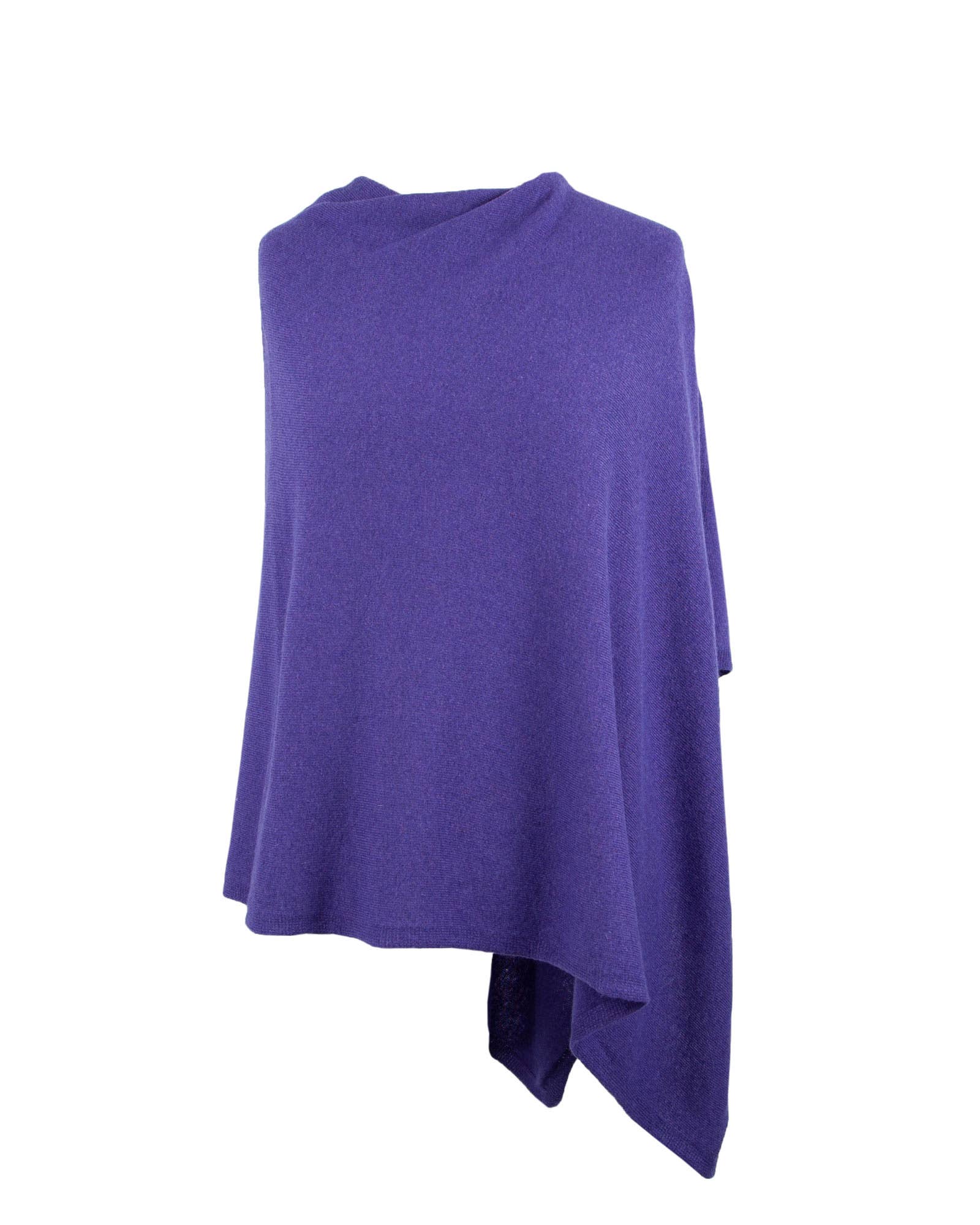 Classic Cashmere Blend Poncho: Silver | The Nancy Smillie Shop - Art, Jewellery & Designer Gifts Glasgow Scotland