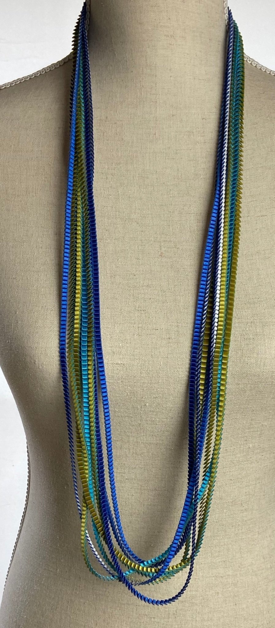 Combination Blue StrandNecklace - The Nancy Smillie Shop - Art, Jewellery & Designer Gifts Glasgow