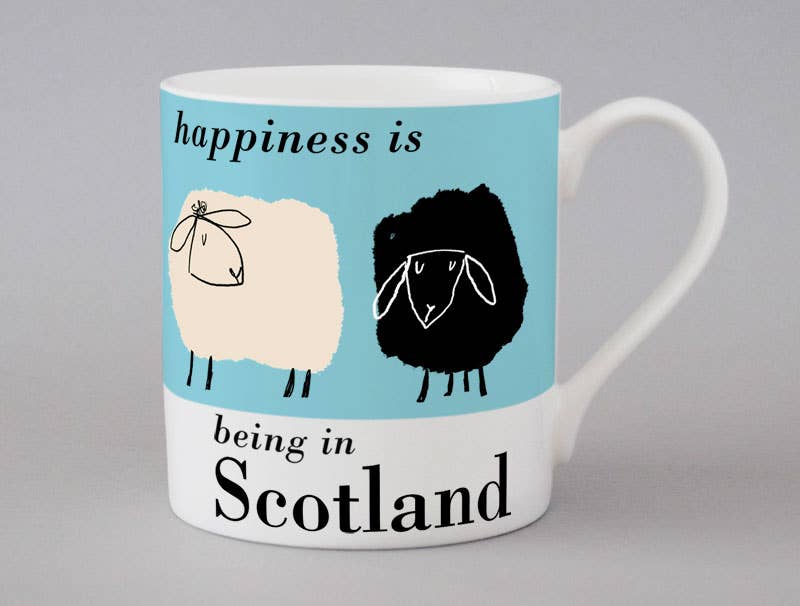 Country & Coast Mugs Scotland: Highland Cow | Blue - Scotland