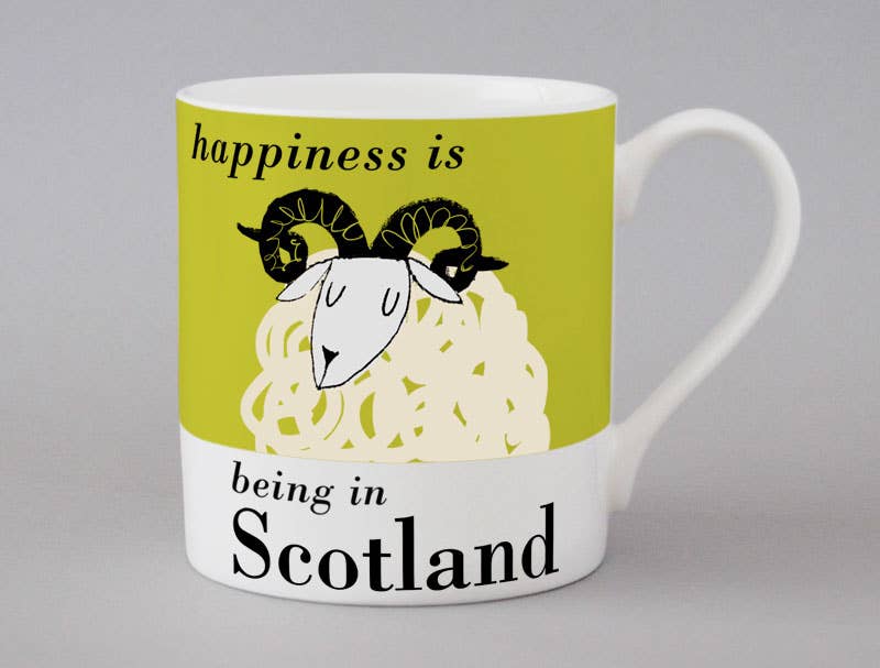 Country & Coast Mugs Scotland: Highland Cow | Blue - Scotland