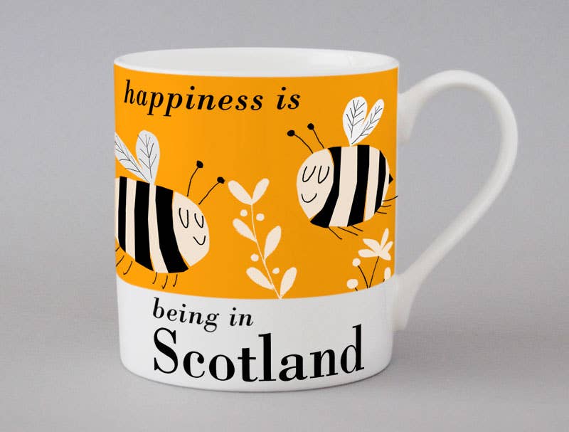 Country & Coast Mugs Scotland: Highland Cow | Blue - Scotland