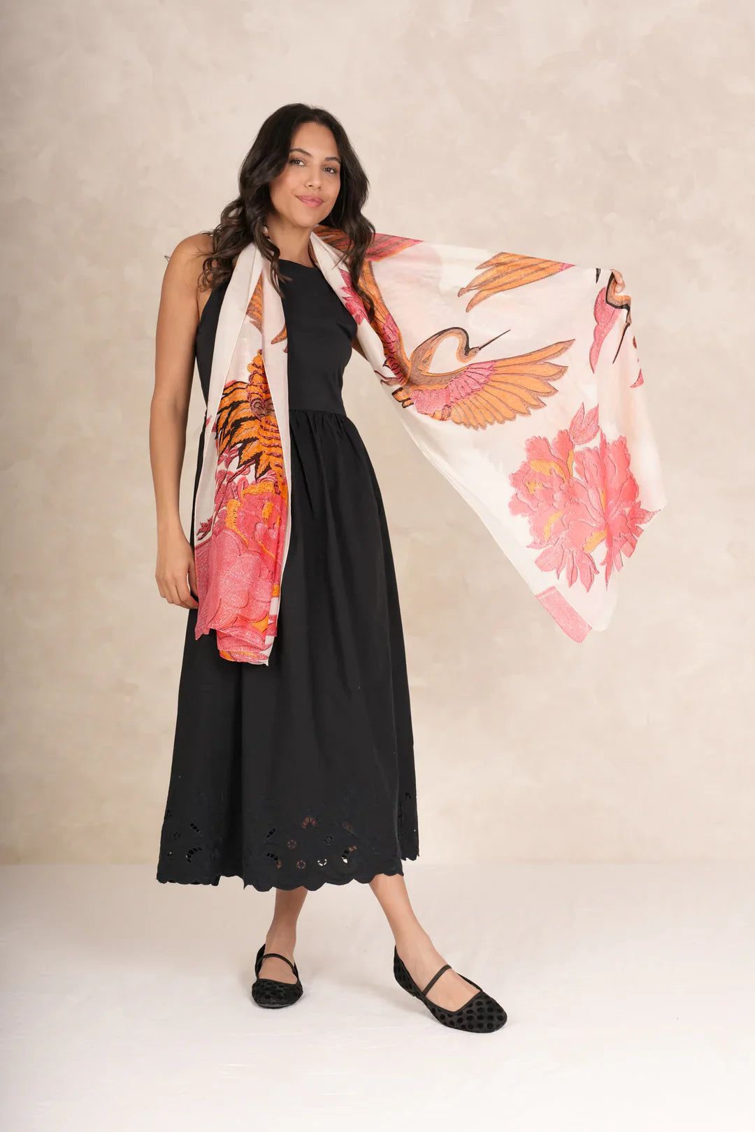 Crane Ecru Scarf - Scarves! - Scotland