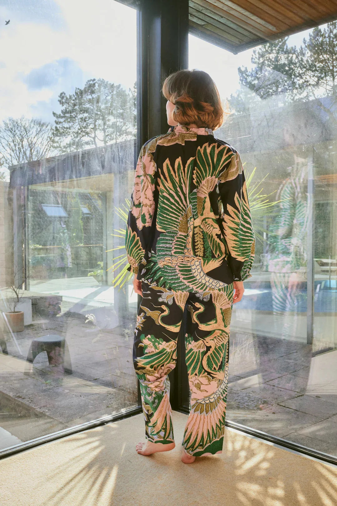 Crane Emerald Poplin Pyjama set - Clothing - Scotland