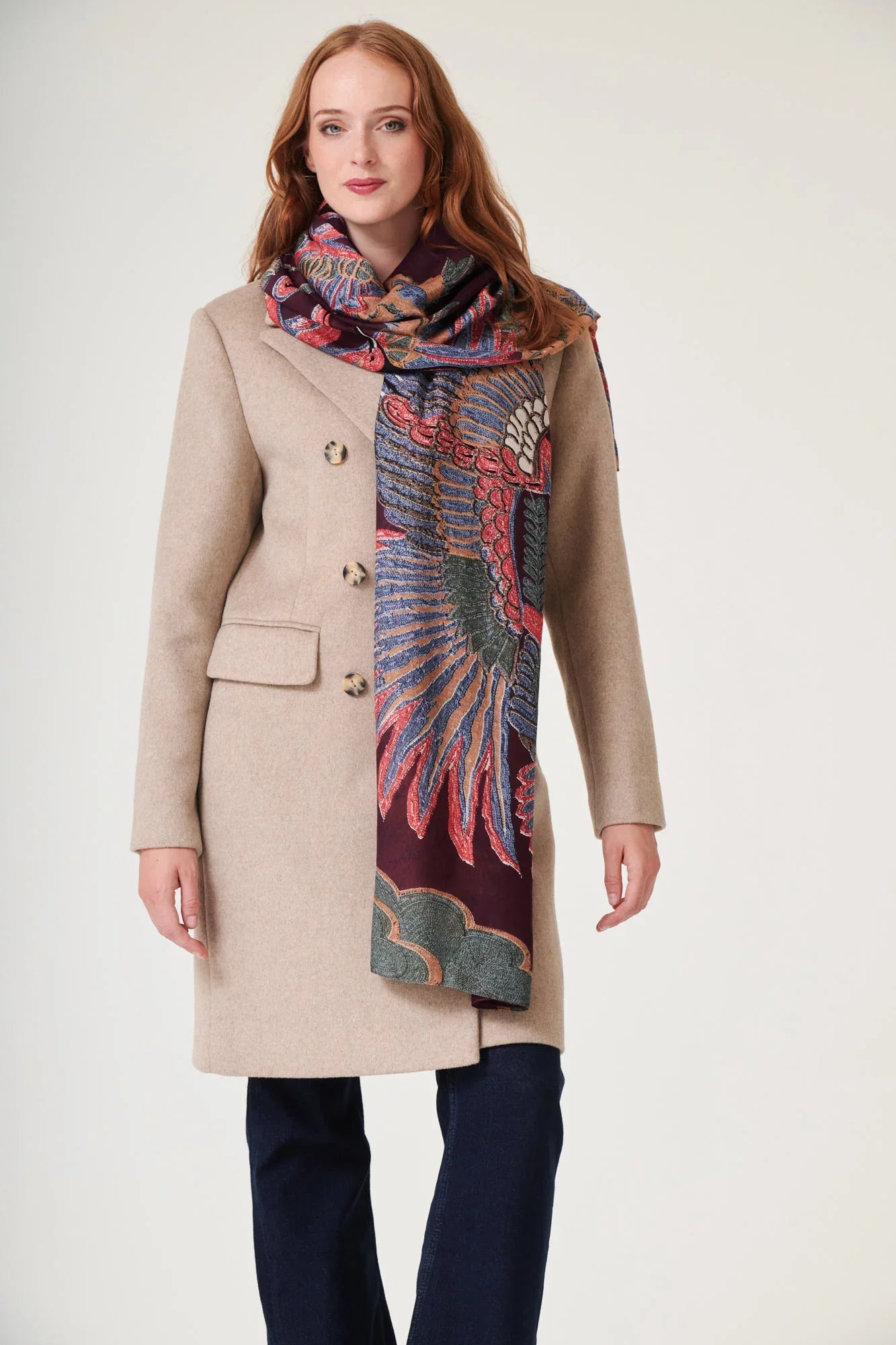 Crane Plum Scarf - Clothing - Scotland