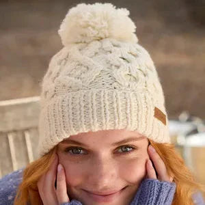 Cream Enniskerry Beanie - Hats - Scotland