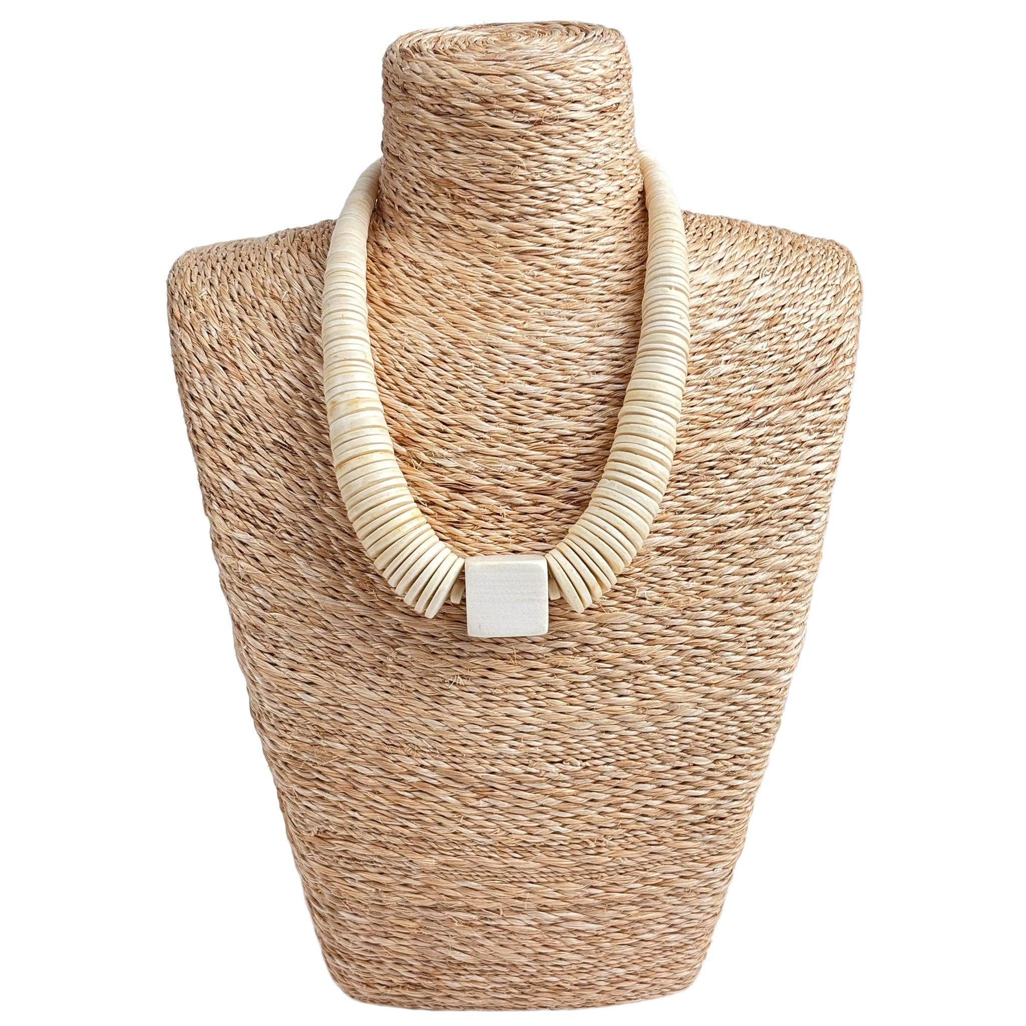 Square Pendant Necklace (x3 colours): Denim Blue