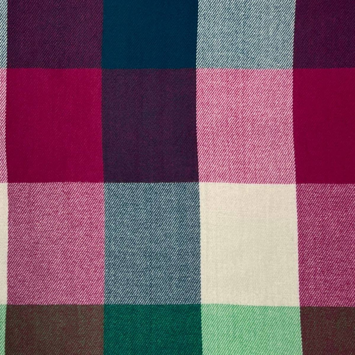 Multi coloured festive check scarf wilt tassels: Rust Orange