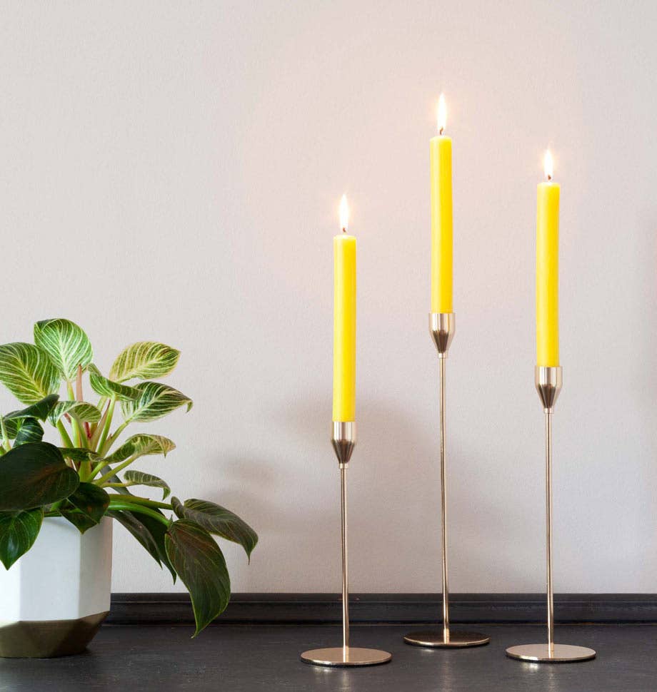 Yellow 8 inch Dinner Candle