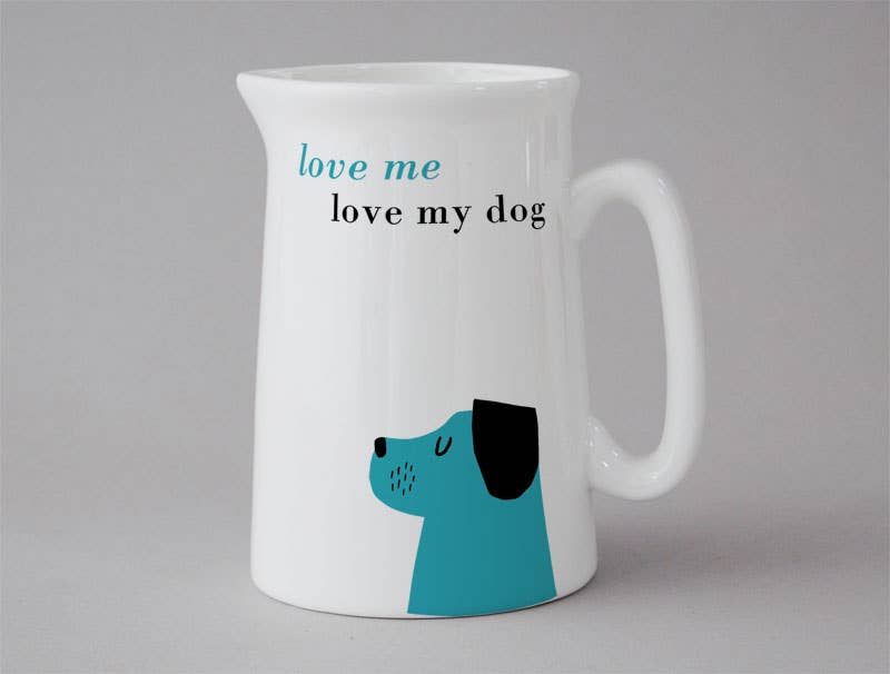 Happiness Jugs: Happiness Small Jug Dog Olive