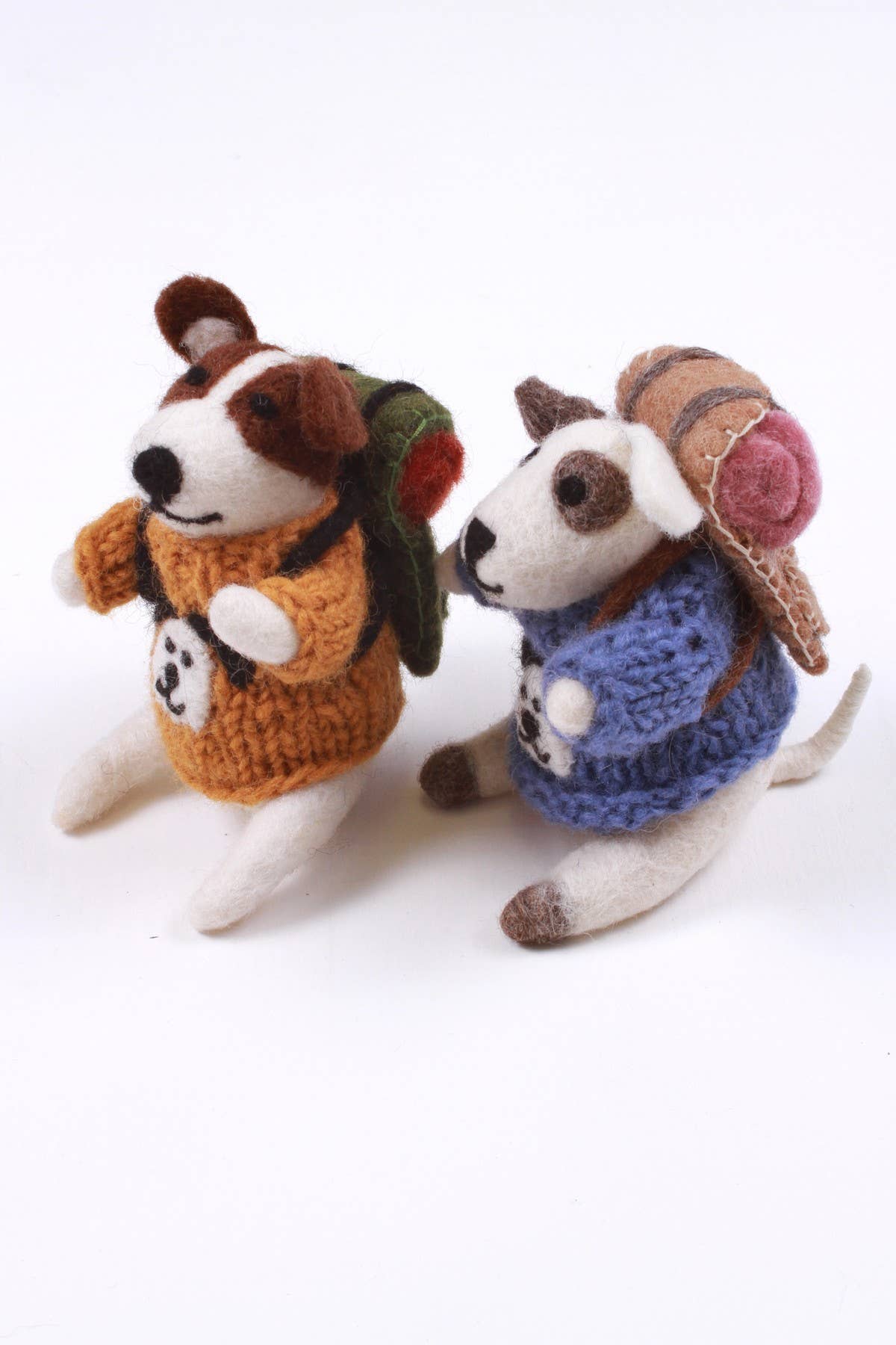 Roger - Hand Felted Wool Adventure Dog Standing Decoration: One Colour