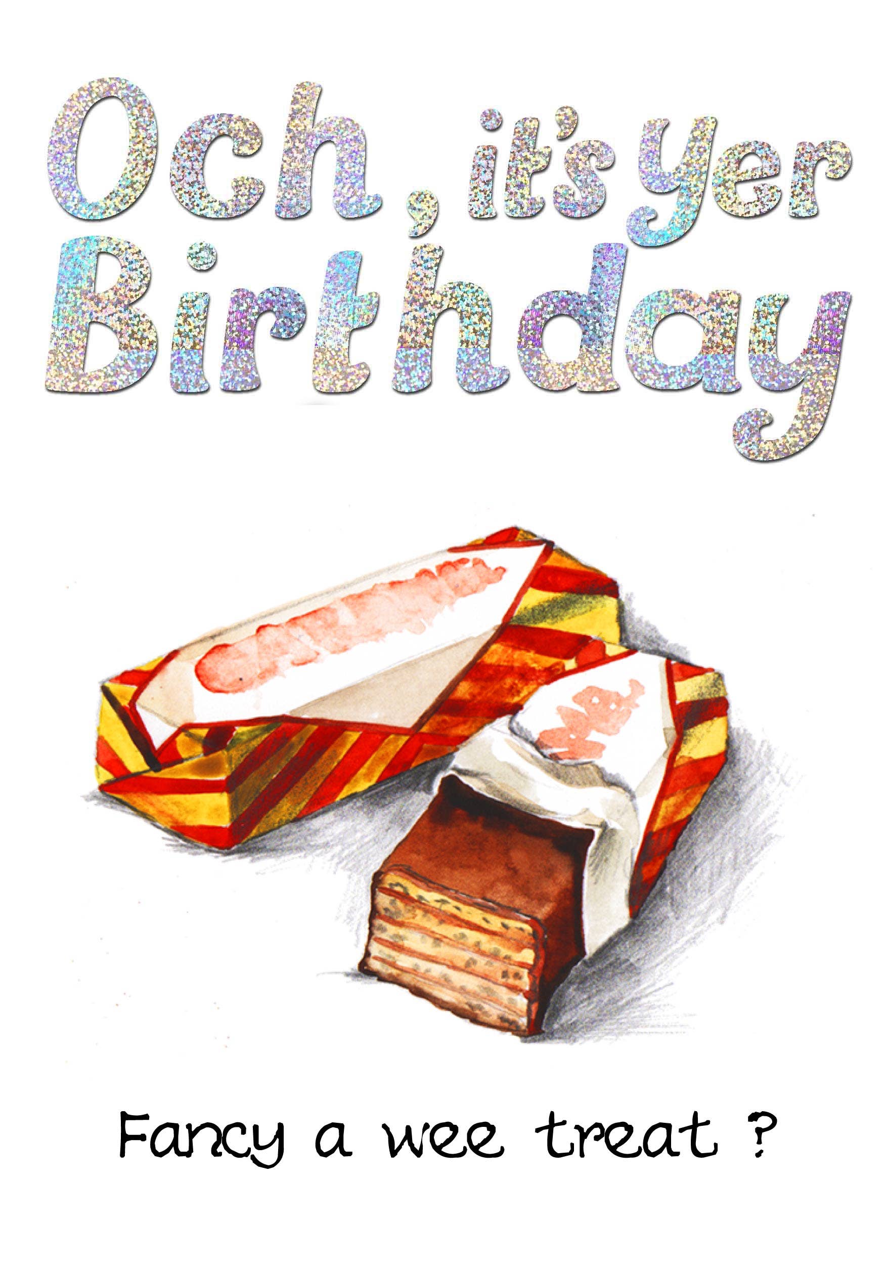 BIRTHDAY Caramel Wafer Card