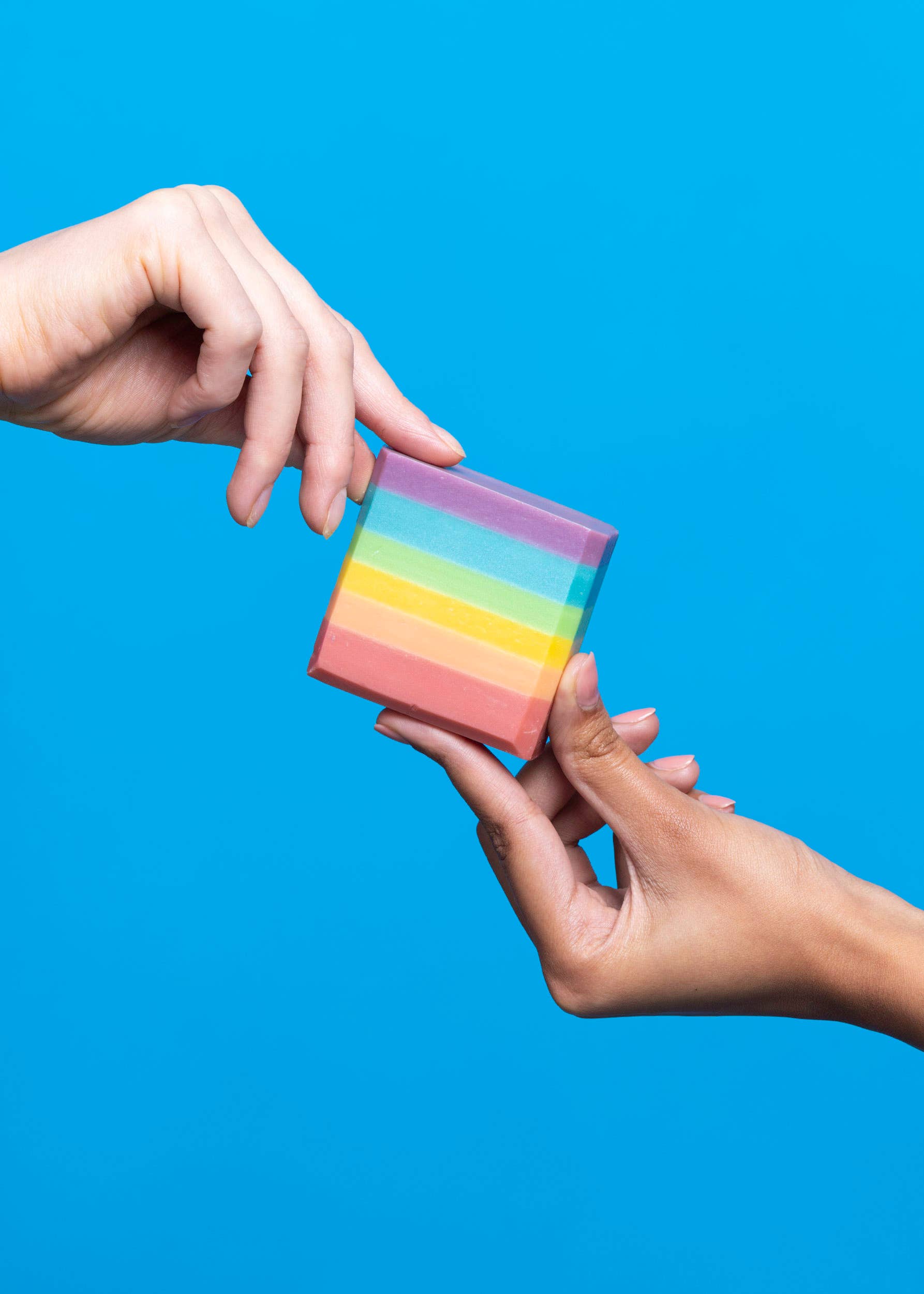Rainbow - Cold-process Soap Bar (Lemongrass & Neroli): 160 g large