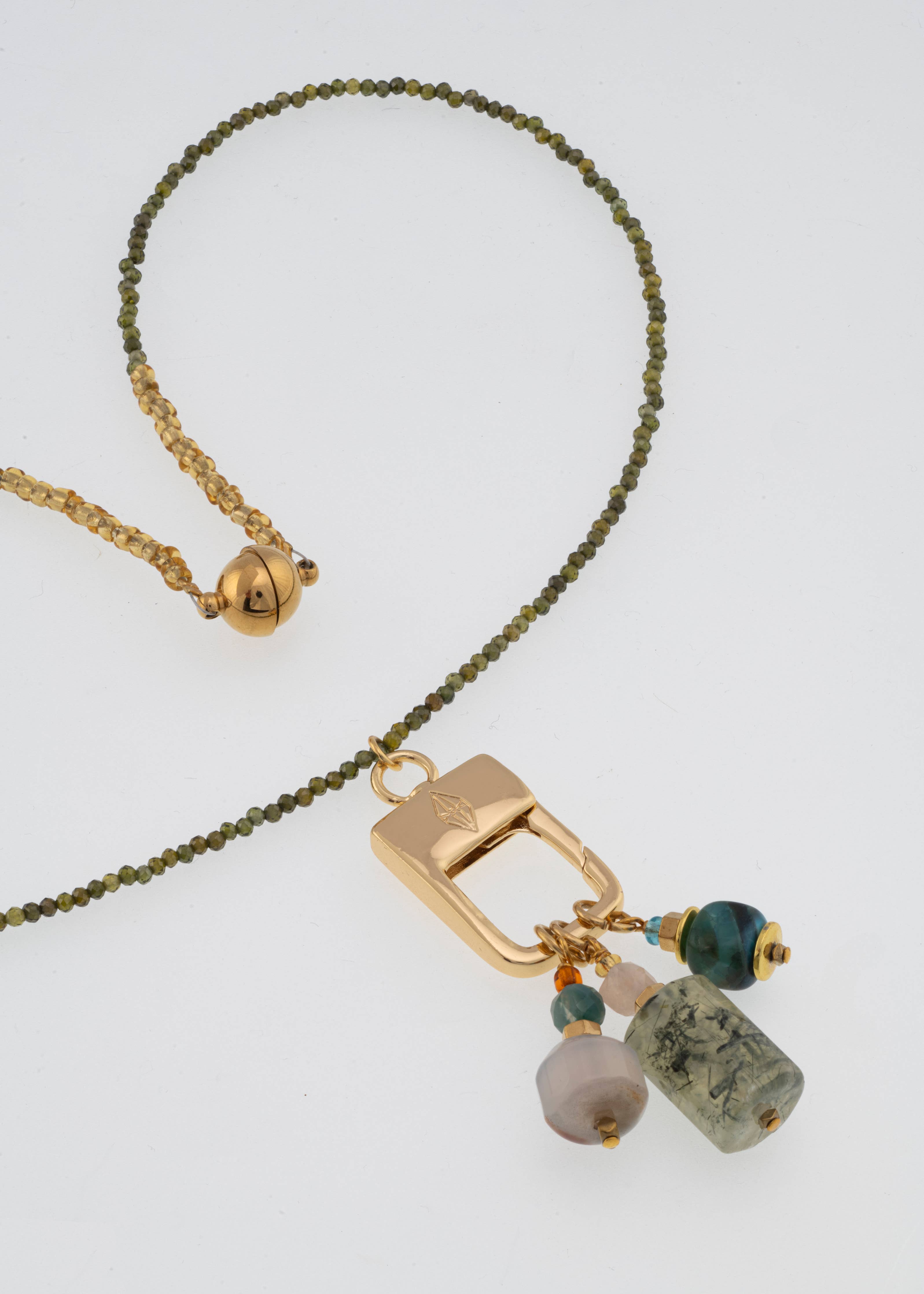 Charm holder necklace