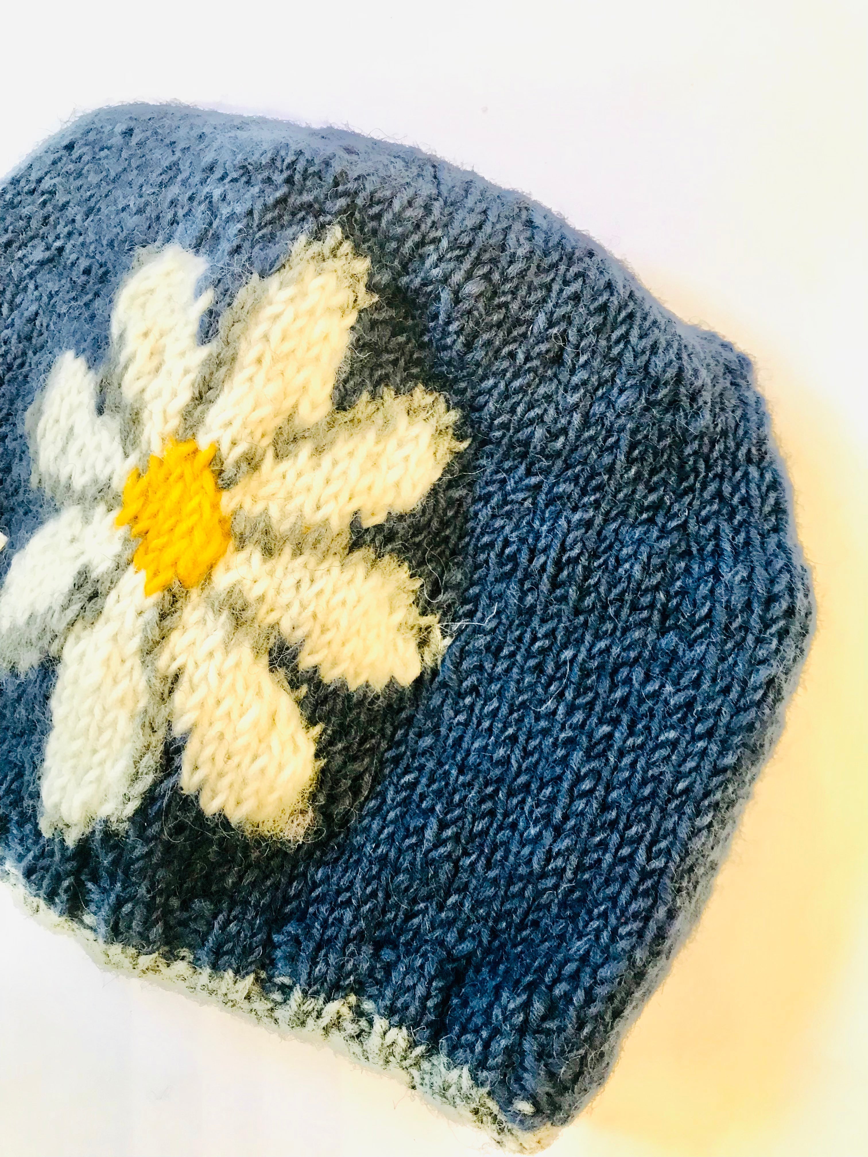 Daisy Beanie Denim - The Nancy Smillie Shop - Art, Jewellery & Designer Gifts Glasgow