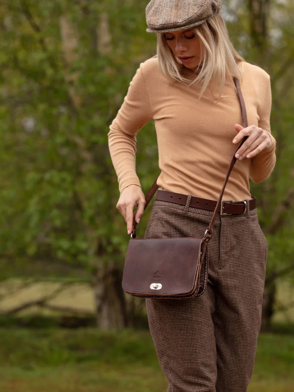 Dark Brown Kenitra cross Body bag - Reversible Clutch Shoulder Camera - Bags of Bags! - Scotland