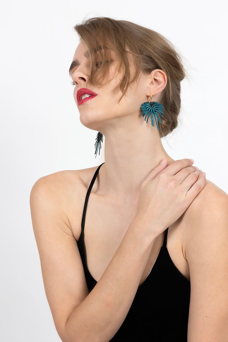 Dark Green Kite Earrings - The Nancy Smillie Shop - Art, Jewellery & Designer Gifts Glasgow