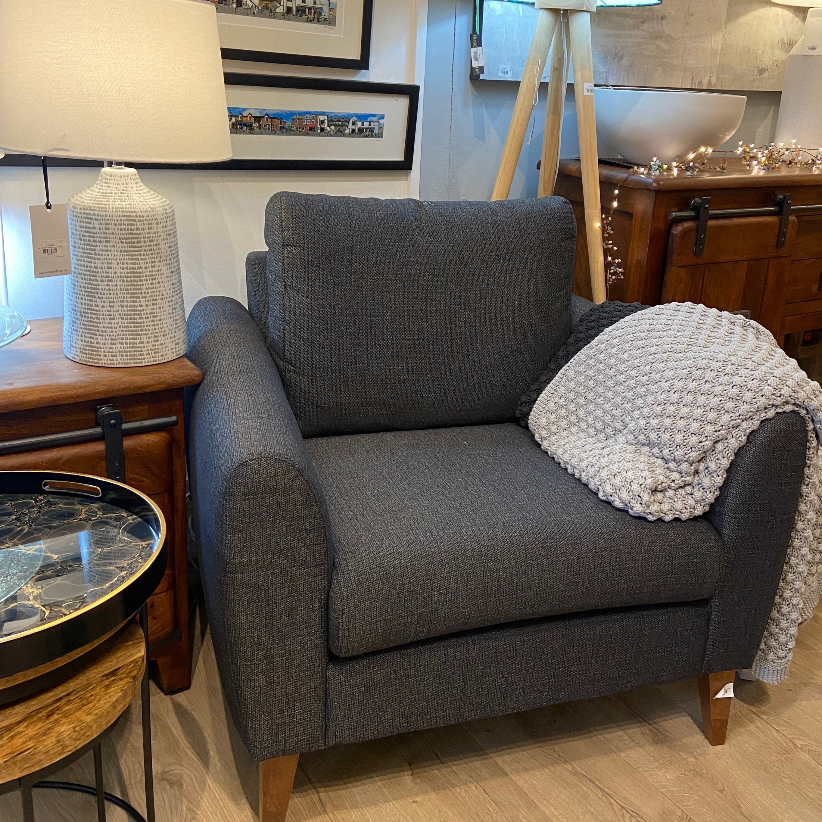 Dark Grey Ashton Chair - The Nancy Smillie Shop - Art, Jewellery & Designer Gifts Glasgow