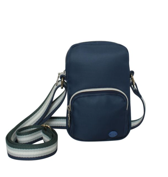 Denim blue voyage phone pouch