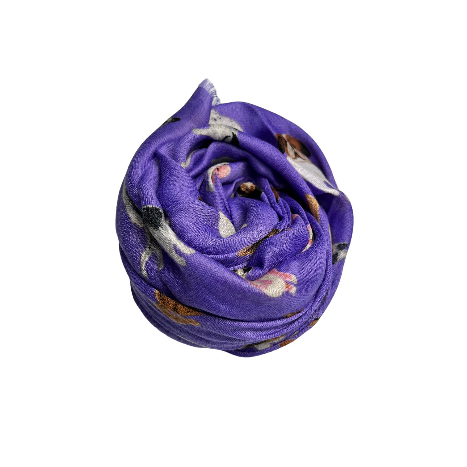 Dog print with mix breeds on medium lightweight print: Black - Scarves! - Scotland