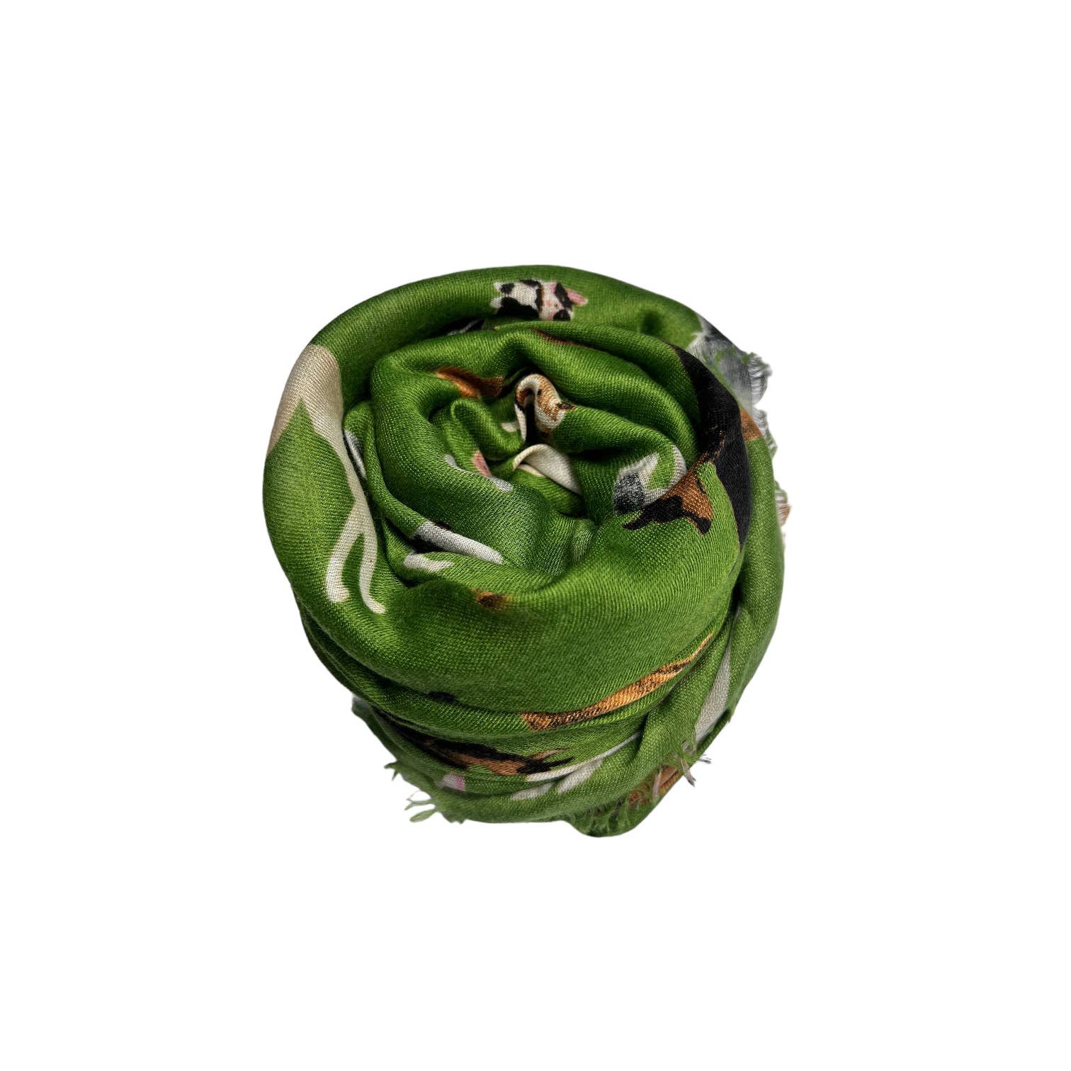 Dog print with mix breeds on medium lightweight print: Black - Scarves! - Scotland