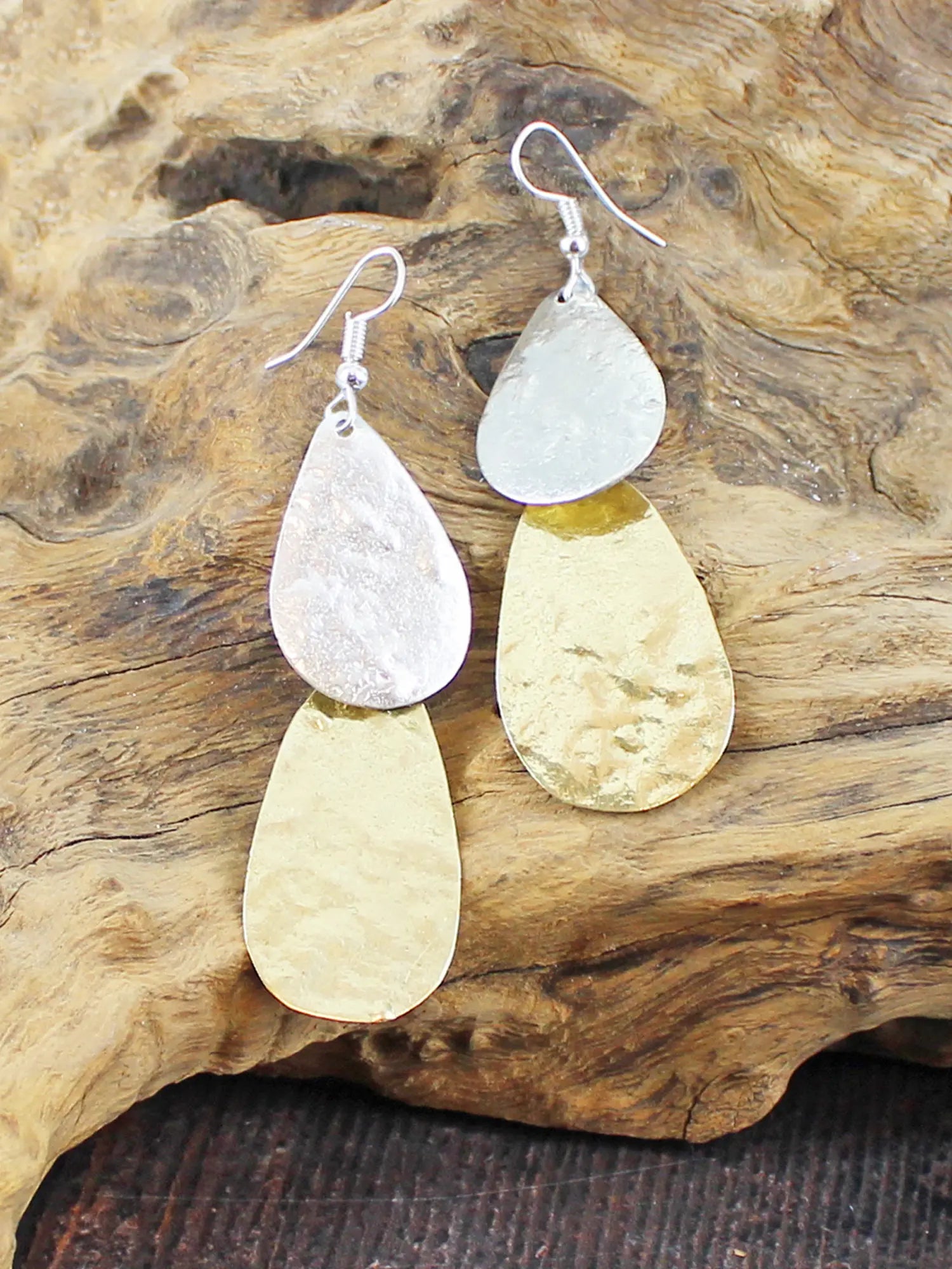 double beaten teardrop earrings - Jewellery - Scotland