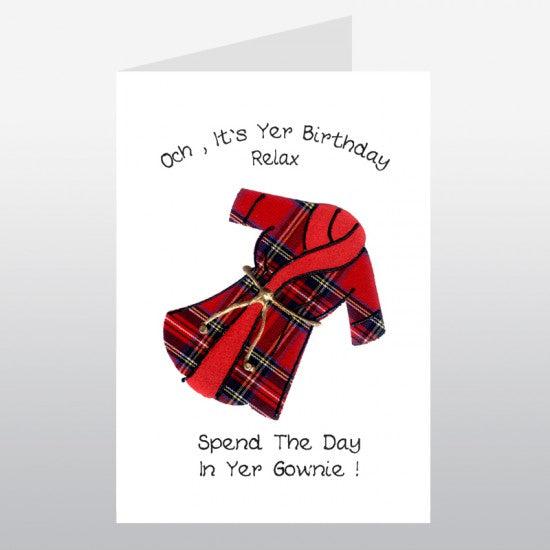 Dressing Gown Birthday Card - The Nancy Smillie Shop - Art, Jewellery & Designer Gifts Glasgow