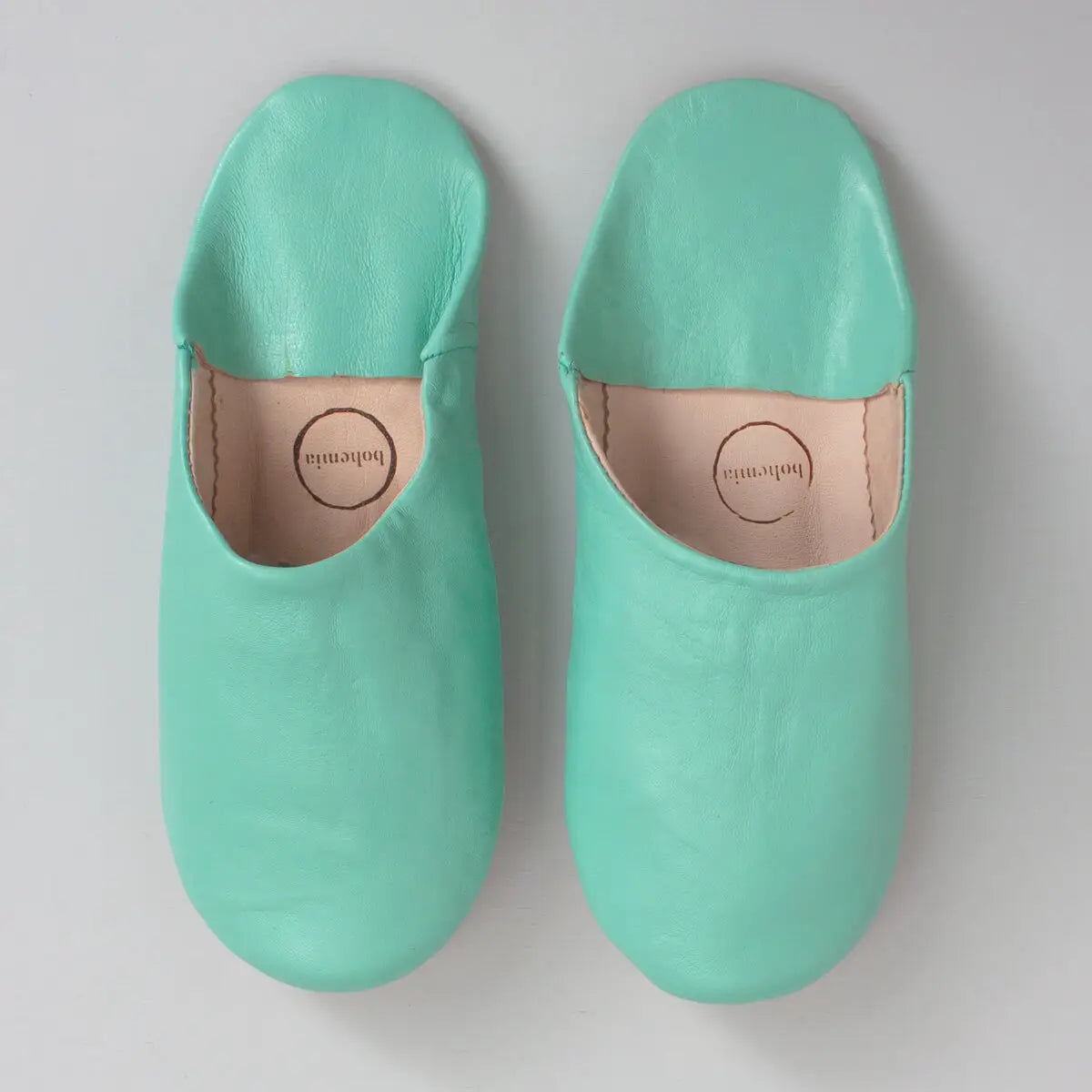 Duck Egg Moroccan Slippers - The Nancy Smillie Shop - Art, Jewellery & Designer Gifts Glasgow
