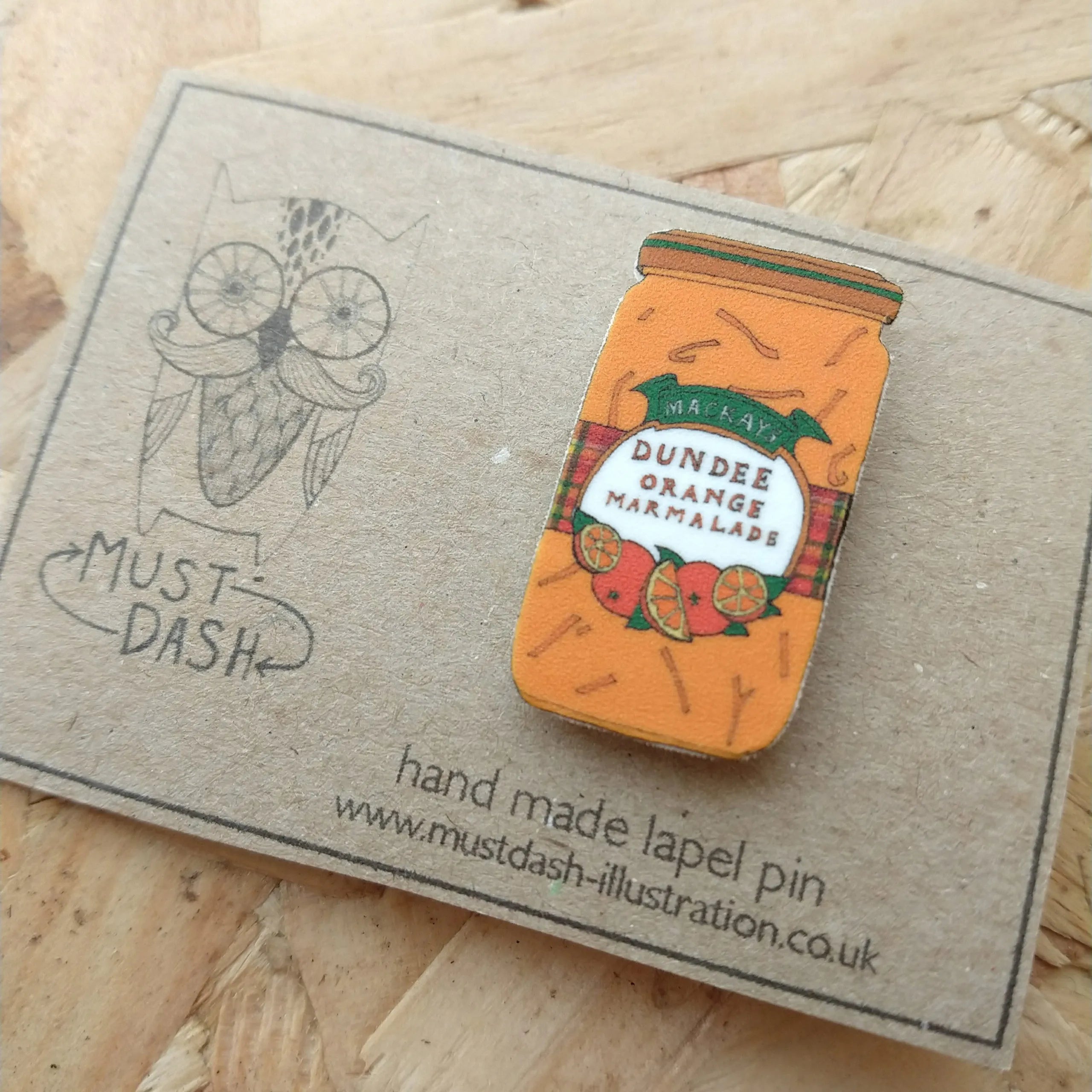Dundee Marmalade Pin - The Nancy Smillie Shop - Art, Jewellery & Designer Gifts Glasgow