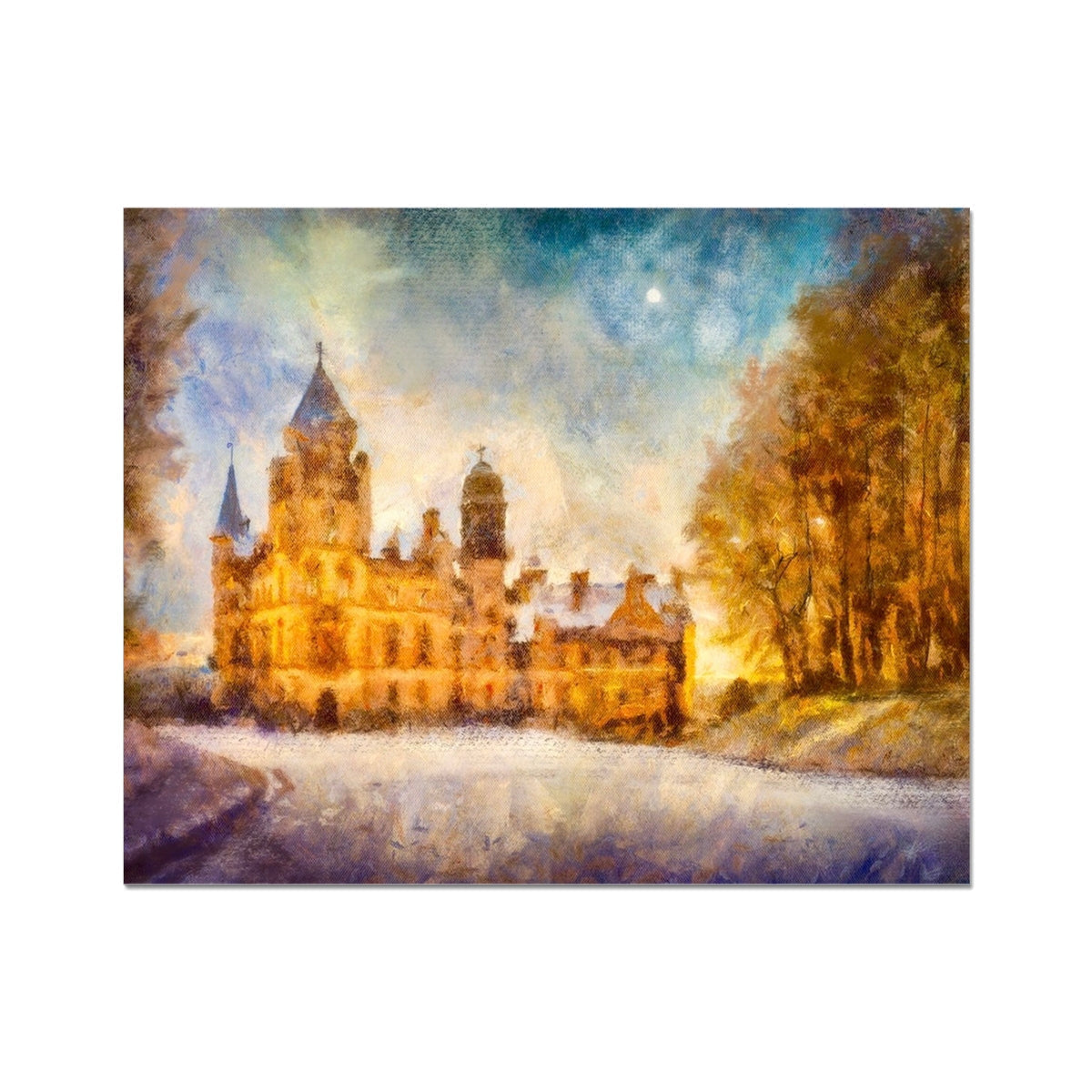Dunrobin Castle Moonlight Artist Proof Collector Print - All Art Prints - Scotland