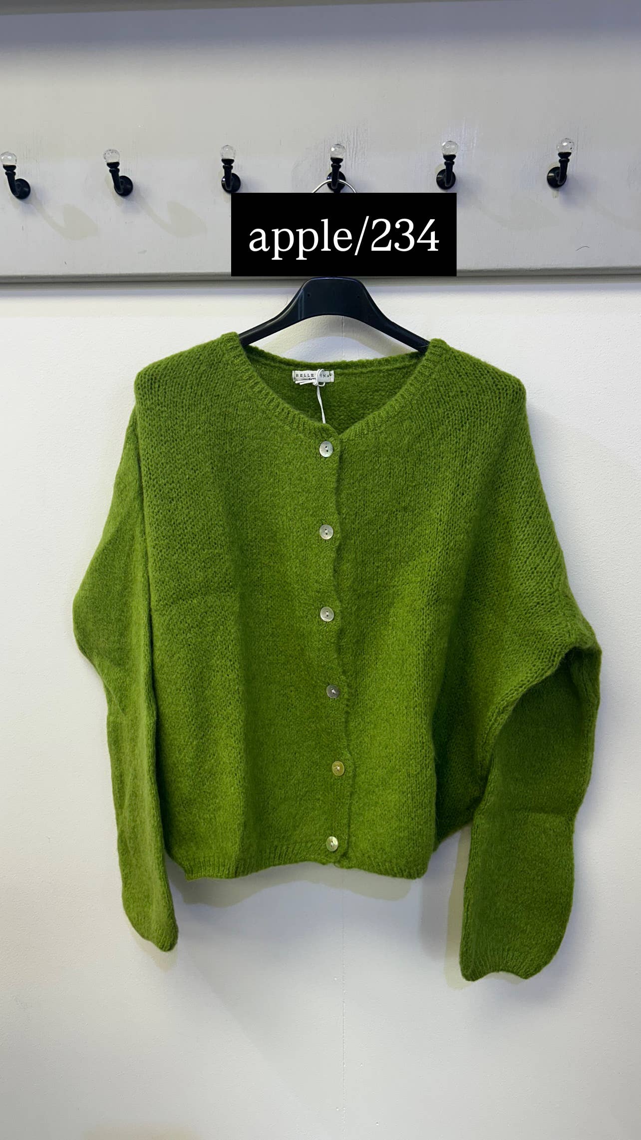 Button Through Mohair Cardigan: Cornflower / One Size: UK8 - UK14/16